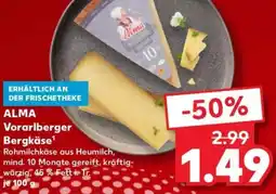 Kaufland ALMA Vorarlberger Bergkäse Angebot