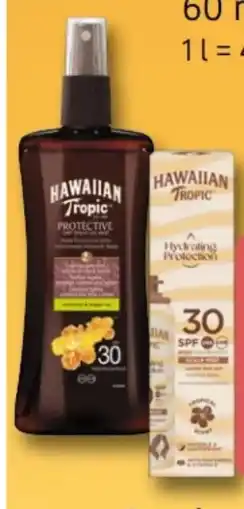 Rossmann Hawaiian Tropic Glowing Protection Dry Spray Oil Mist LSF 30 Angebot