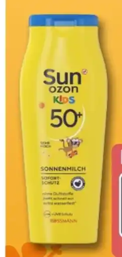 Rossmann Sunozon Sonnenmilch Kids LSF 50 + Angebot