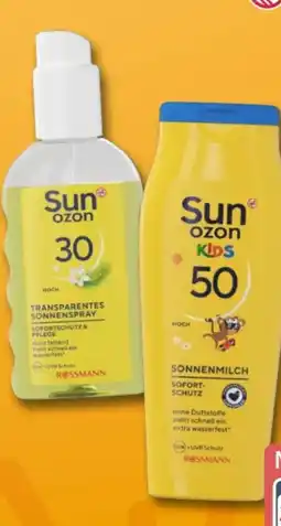 Rossmann Sunozon Transparentes Sonnenspray LSF 30 Angebot
