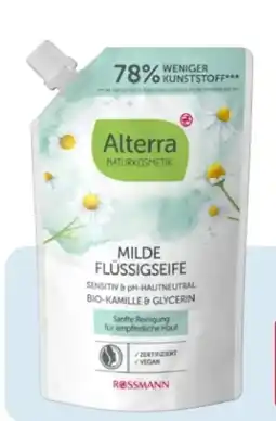 Rossmann Alterra Milde Flüssigseife Bio-Kamille & Glycerin Nachfüllbeutel Angebot