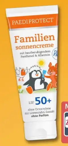 Rossmann Paediprotect Sonnencreme Familie LSF 50+ Angebot