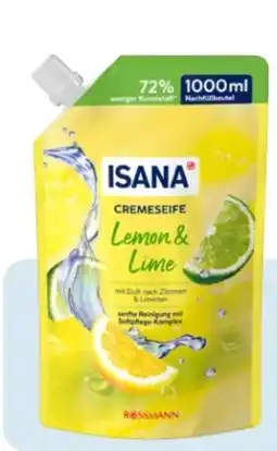 Rossmann Isana Seife im Nachfüllbeutel Angebot