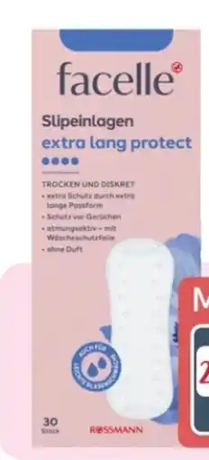 Rossmann Facelle Slipeinlagen Extra Lang Protect Angebot