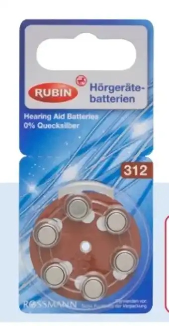 Rossmann Rubin Hörgeräte Batterien Angebot