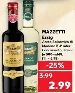 Kaufland MAZZETTI Essig Angebot