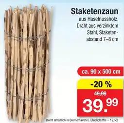 Zimmermann Staketenzaun Angebot