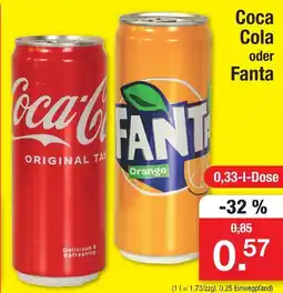 Zimmermann Coca cola oder fanta Angebot
