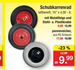 Zimmermann Schubkarrenrad mit metallfelge und stahlnabe Angebot