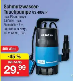 Zimmermann Güde schmutzwasser-tauchpumpe gs 4002 p Angebot