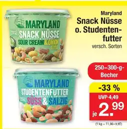 Zimmermann Maryland snack nüsse oder studentenfutter Angebot