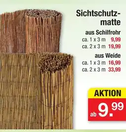 Zimmermann Sichtschutzmatte schilfrohr Angebot