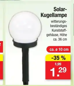 Zimmermann Solar-kugellampe Angebot