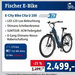 AUTO plus Fischer e-city bike cita u 100 Angebot