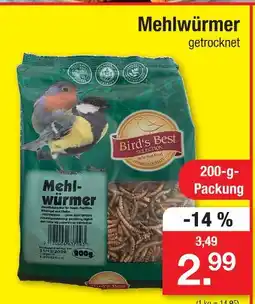 Zimmermann Bird's best selection mehlwürmer Angebot