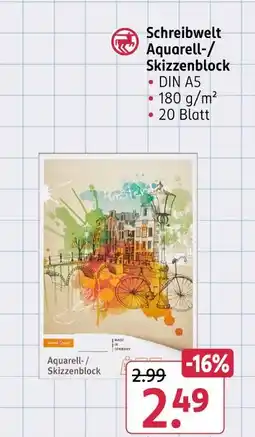 Rossmann Schreibwelt aquarell-/skizzenblock Angebot