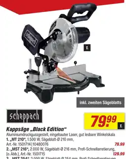 toom Baumarkt Scheppach kappsäge „black edition“ mt 210 Angebot
