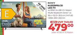 Hirsch und Ille Sony k43s39pb.cei led-tv Angebot