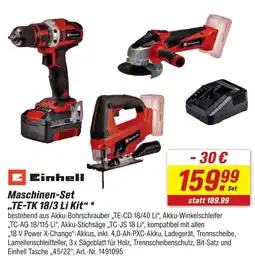 toom Baumarkt Einhell maschinen-set te-tk 18/3 li kit Angebot
