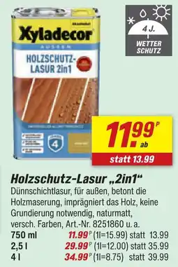 toom Baumarkt Xyladecor holzschutz-lasur „2in1“ 750 ml Angebot