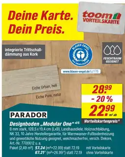 toom Baumarkt Parador designboden „modular one“ 4/5 Angebot