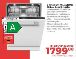 Hirsch und Ille Miele g 7765 scvi xxl autodos einbau-geschirrspüler Angebot