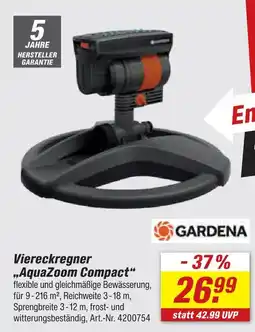 toom Baumarkt Gardena viereckregner „aquazoom compact“ Angebot
