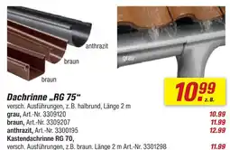 toom Baumarkt Dachrinne rg 75 grau Angebot