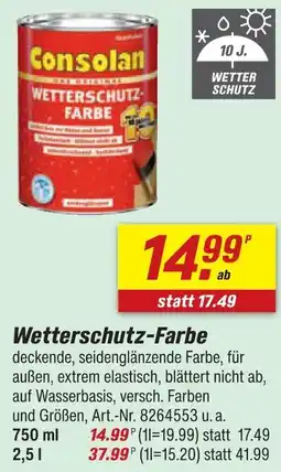 toom Baumarkt Consolan wetterschutz-farbe 750 ml Angebot