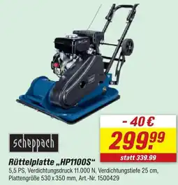 toom Baumarkt Scheppach rüttelplatte „hp1100s“ Angebot