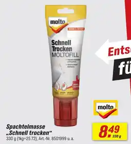toom Baumarkt Molto spachtelmasse „schnell trocken“ Angebot
