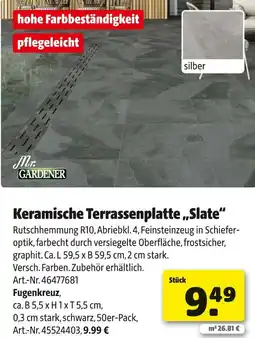 Hagebau Mr. gardener keramische terrassenplatte „slate“ Angebot