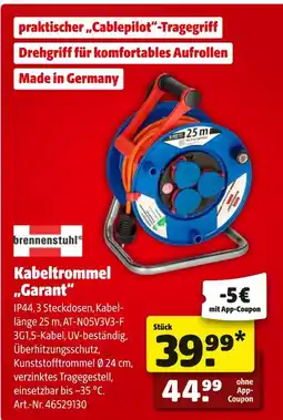 Hagebau Brennenstuhl kabeltrommel „garant“ Angebot