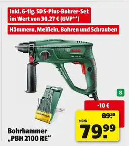 Hagebau Bosch bohrhammer „pbh 2100 re“ Angebot