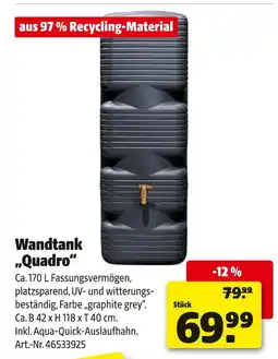 Hagebau Wandtank „quadro“ Angebot
