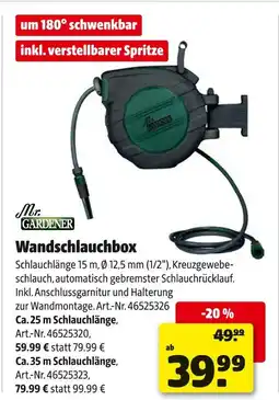 Hagebau Mr. gardener wandschlauchbox Angebot