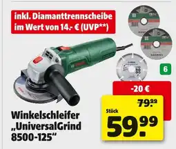 Hagebau Bosch winkelschleifer „universalgrind 8500-125“ Angebot