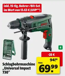 Hagebau Bosch schlagbohrmaschine „universal impact 730“ Angebot