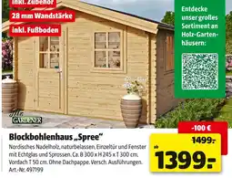 Hagebau Mr. gardener blockbohlenhaus „spree“ Angebot