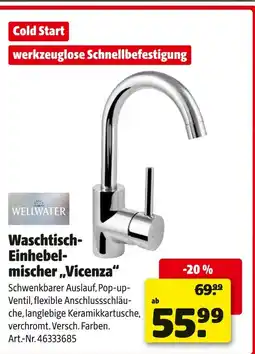Hagebau Wellwater waschtisch-einhebelmischer „vicenza“ Angebot