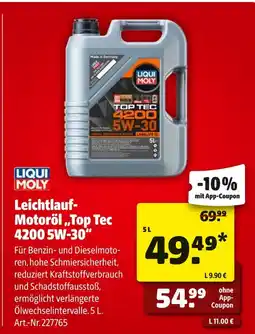 Hagebau Liqui moly leichtlauf-motoröl „top tec 4200 5w-30“ Angebot