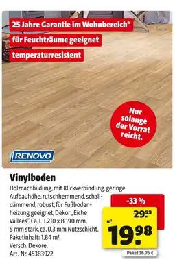 Hagebau Renovo vinylboden Angebot
