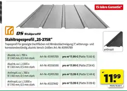 Hagebau Ds stålprofil stahltrapezprofil „25-275r“ Angebot