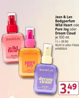 Rossmann Jean & len bodyparfum Angebot