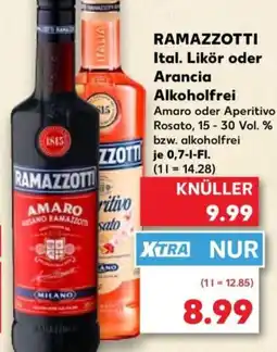 Kaufland RAMAZZOTTI Ital. Likör oder Arancia Alkoholfrei Angebot