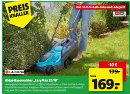 Hagebau Gardena akku-rasenmäher „easymax 32/18“ Angebot