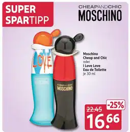Rossmann Moschino cheap and chic oder i love love eau de toilette Angebot