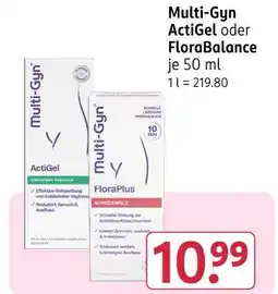 Rossmann Multi-gyn actigel oder florabalance Angebot