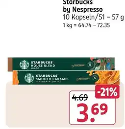 Rossmann Starbucks by nespresso kaffeekapseln Angebot