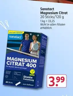 Rossmann Sanotact magnesium citrat Angebot